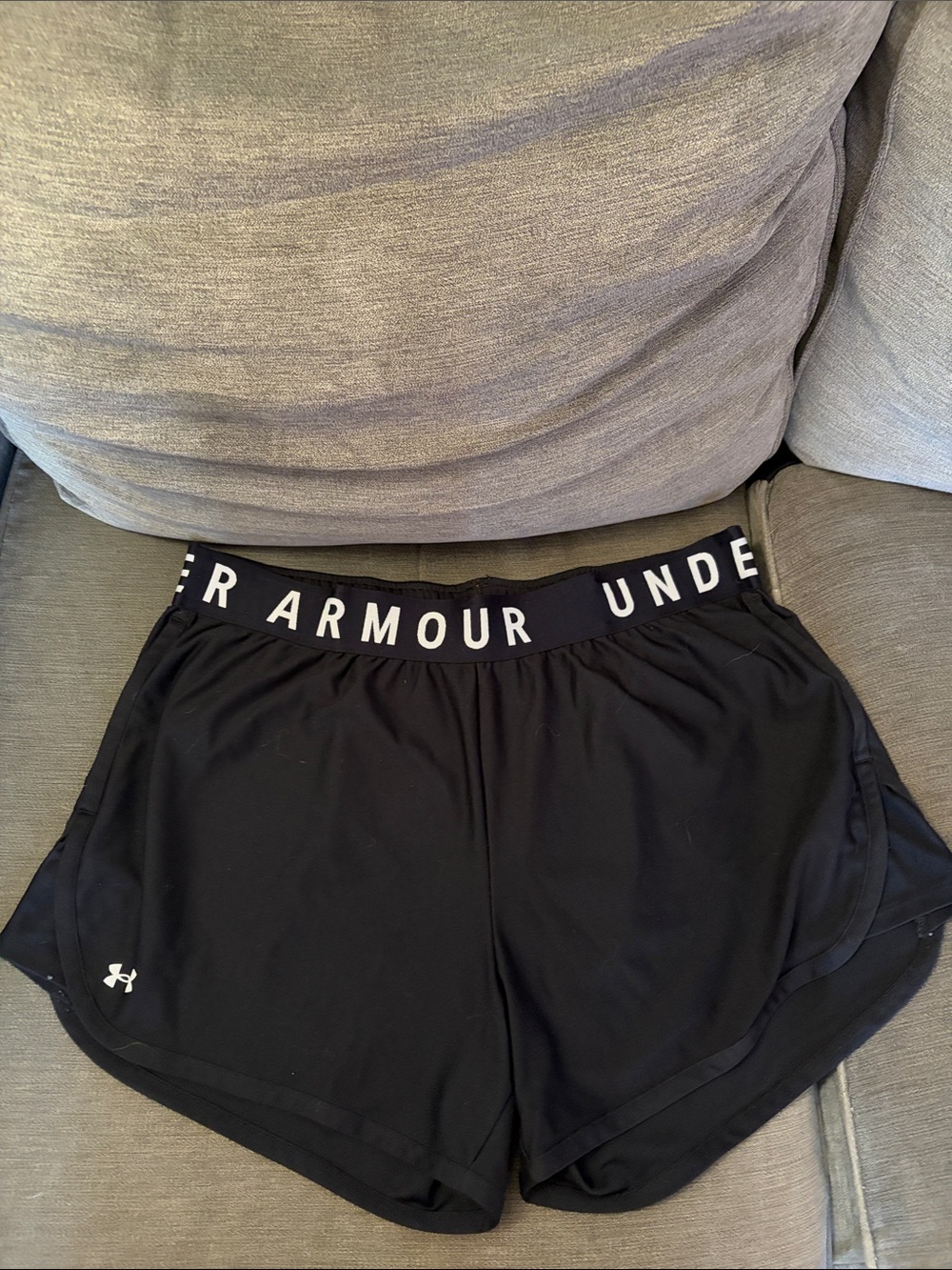 Under Armour Black Athletic Women's Shorts with Branded Waistband
